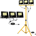 36000Lumen LED Work Lights with Stand - 3 Head Foldable Stand Work Light with 16FT Cord - IP67 Waterproof Tripod Lights for Outdoor Indoor Job Site Workshop Garage Construction Site Lighting