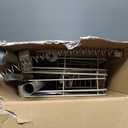 Zenna Home Tension Pole Shower Caddy Corner Organizer, Adjustable Standing Shower Caddy with 4 L-shaped Baskets and Hooks, Rust Resistant Bathroom Tension Rod Organizer, 60 to 97 Inch, Satin Nickel