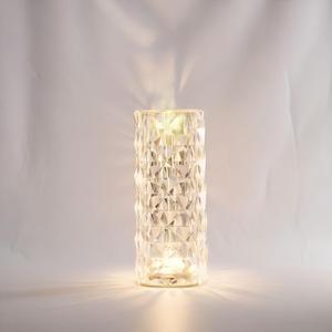 Globe Electric LED Integrated Rechargeable Crystal Portable Touch Lamp with Included Remote Control and USB Cable