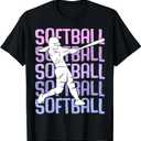 Softball Girls Women Kids Youth Girl T-Shirt, Small