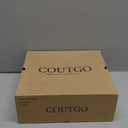 Coutgo Womens Low Kitten Heel Ankle Boots Pointed Toe Booties Side Zipper Fall Shoes (8, Black)