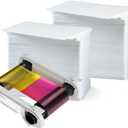 Evolis R6F003AAA Color Ribbon - YMCKOK - 200 Prints with Bodno Premium CR80 30 Mil Graphic Quality PVC Cards - Qty 200