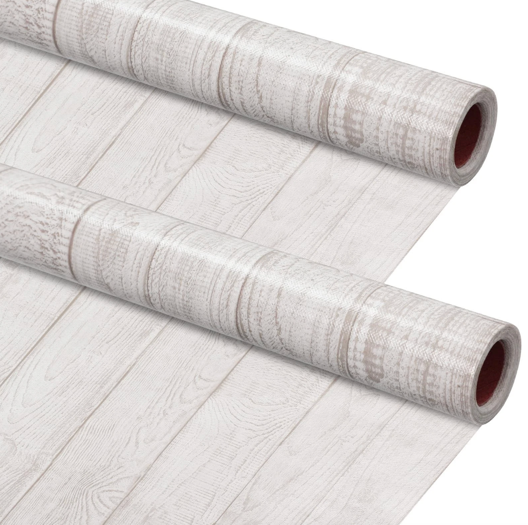 Kolldenn 2 Rolls White Wood Fabric Paper Bulletin Board Roll 4 x 12 ft