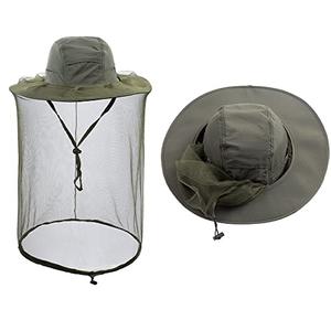 Head net hat Beekeeping Beekeeper bee Veil hat Hunting Netting mesh Hood Cap bee Keeper Catcher Halloween Costume Army Green