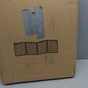 Wooden Foldable Dog Gate Freestanding 4 Panels Puppy Safety Fence 80.9" W x 23.6" H Indoor Pet Barrier for Stairs Hallways Doorways Brown