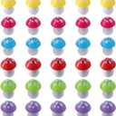 dohobby 30Pcs Mushroom Ballpoint Pen, Cute Cartoon Retractable Ball Pen, Smooth Writing For Journaling Bule Ink