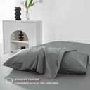 Levoo 100% Cotton Sheets Cal King Size Set 18"-24" Extra Deep Pocket Cal King Sheets Set Soft Breathable 4Pcs Bed Sheets with 1 Flat Sheet, 1 Fitted Sheet, 2 Pillowcases (Cal King, Dark Gray)