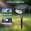 Solar Spot Lights Outdoor IP68 Waterproof, Ultra-Bright PerformanceSimple Modes for Easier Operation, Auto On/OffSolar Powered Landscape Lights for Garden, Yard, Pathway (Warm White, 4 Pack)