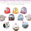 HOMSFOU Japanese Dharma Ornament 5Pcs Mini Bodhidharma Ceramic Figurines Traditional Desktop Adornments Home Office Decor