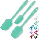 DI ORO Silicone Spatula Set - Rubber Kitchen Spatulas for Baking, Cooking, & Mixing - 600F Heat-Resistant & BPA Free Silicone Scraper Spatulas for Nonstick Cookware - Dishwasher Safe (3pc, Mint)