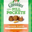 Greenies Feline Pill Pockets for Cats Natural Soft Cat Treats, Chicken Flavor, 1.6 oz. Pouch (45 Treats)