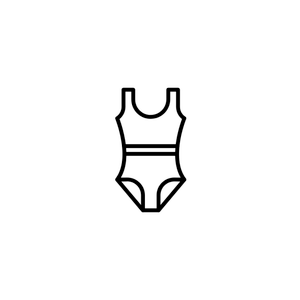 Women's Swimming Bodysuits White, Size S
