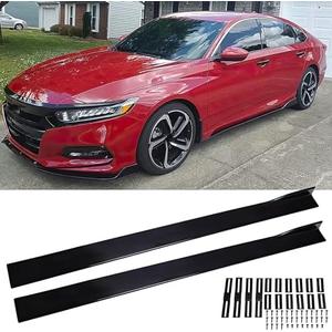 DREAMOTOR 2PCS Universal Car Side Skirts, 78.7" Side Skirts Extension Splitter Lip, Car Rocker Panels Side Skirt Body Kit, Compatible with Honda Civic Toyota Corolla Nissan Altima VW Chevrolet Camaro