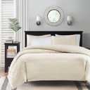 Madison Park Quebec Quilt Set - Luxurious Damask Stitching Design, Cotton Filled Lightweight Coverlet Bedspread Bedding, Shams, King/Cal King(104"x94"), Cream 3 Piece