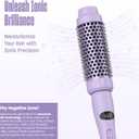 Upgraded Thermal Brush by BeKind Twist Pro - 1.5 Inch Versatile Heated Round, Effortless Curling Hair Styling Tools, Negative Ion Blow Out Hot Round Brush, 20s Fast Heats (Purple, Large)