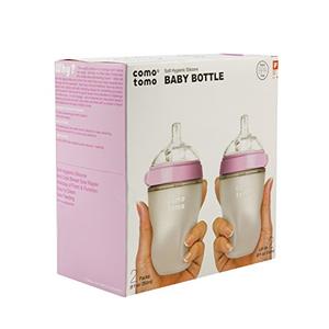 Comotomo Natural Feel 8oz. Bottle, 4 Pack - Pink