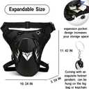 Motorcycle Leg Bag, Thigh Bag for Men Women, Water-Resistant Drop Leg Pouch with Adjustable and Removable Strap, Hands-Free Storage for Motorcycle Accessories, Cycling Hiking, Camping, Fishing