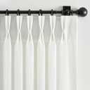 Pinch Pleated Beige White Semi Sheer Curtains 90 Inches Long,Light Filtering Linen Blend Neutral American Farmhouse Curtains with Hooks for Living Room Window Drapes 90 inch Length 2 Panels Set