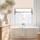 WestWeir Black Lace Curtains - Sheer Lace Curtains with Scalloped Edges, Pearls Dcor Vine Floral Pattern, Light Filtration & Easy Maintenance for Bedroom, Living Room, Halloween, 55 x 63 Inch Length