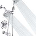 Replacement Faucet Shower Trim Kit for Delta 1300/1400 & 13/14 Series, Tub Shower Faucet Set, High Pressure Dual Shower Head Combo - Chrome (Valve/Cartridge Not Included)