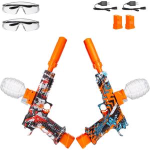 2 Pack Gel Splatter Blasters, Electric Full Auto Splat Blaster Toy Kits, 50000+, 12 Rs Per Seconds, 600 Hopper, Outdoor Team Game Activities Toy, 2 Rechargeable Batteries, Age 12+ Year Up