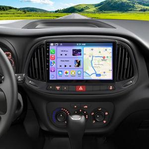 Car Stereo for Dodge RAM ProMaster City 2015-2021 w/Wireless Carplay and Android Auto, 9 Inch IPS Touchscreen Android 13 Double Din Car Audio Receiver GPS Navi WiFi Bluetooth SWC Backup Camera, 2+32G