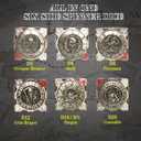 6 Sided Spinner DND Dice - Metal D4 D6 D8 D10 D10% D12 D20 All in One D&D Set - Cool Role Playing Gifts for Dungeons and Dragons TRPG MTG Games Lover Players (Bloodstained)