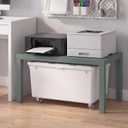 Furinno CLASSIC Coffee Table, Modern Rectangle Printer Stand, Sage Green