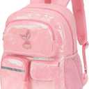 Glitter Kids Backpack for Girls - 15 Inch Backpack for Preschool Kindergarten Elementary 1st 2nd Grade, Lightweight School Bookbag for Girls 3 to 8, Glitter Pink