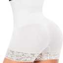 Werena Tummy Control Shapewear Shorts for Women Seamless High Waist Body Shaper Panties Shaping Underwear Under Dress (White, M)