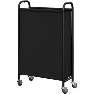 GRANNY SAYS 80L Slim Laundry Hamper with Silent Brake Wheels, Sturdy Metal Frame & Handle, Rolling Laundry Basket for Laundry Room, Bedroom, Bathroom, or RV  Great for Singles or Couples, Black