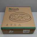 Hrtghzir 20" Ceiling Fans with Lights and Remote, Low Profile Fandelier Ceiling Fan, 3000-6000K Dimmable Modern Smart Flush Mount LED Blade Fan Light, 6 Wind Speeds for Bedroom, Living Room (White)