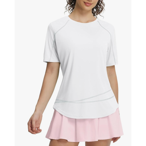 baleaf Women's Sun Protection Shirts Shorts Sleeve UPF 50+ Moisture Wicking Quick Dry Workout Top for Hiking Running Summer, Size XS