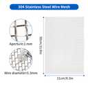 2 x 6 Pack 12x8 Inch Wire Mesh,Durable and Rust Resistant Metal Wire Mesh,Suitable for DIY Projects Such As Filters,Window Screens,Ventilation Openings,Cages,Etc