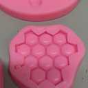 4 Pcs Bumble Bee Silicone Mold Honeycomb Sunflower and Bee Fondant Molds Kit Cupcake Hive DIY Chocolate Fondant Candy Cookies Crafting Party Wedding Cake Sugar Dessert Decorating Baking Mold (Pink)