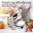 Shaved Ice Machine 380w Snow Cone Machine 3 Stainless Steel Blades Ice Shaver Machine Electric Ice Crusher 280lbs/hr Snow Cone Maker for Home and Commercial with Ice Pick(Silver)