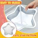 Teenyyou 2 Pcs 8 Inch Star Shaped Cake Pan Aluminum Star Pancake Mold Nonstick Pentagram Shaped Baking Pan Tins Bakeware Tool for Birthday Anniversary Wedding Party Bridal Baby Shower