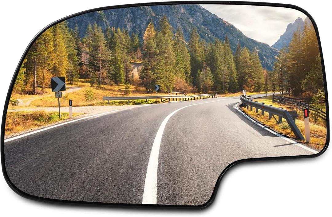 SCITOO Driver Side Mirror Glass Fit for 1999-2006 For Chevy Silverado Pickup 2007 For Chevy Silverado Pickup 2000 For Chevy Suburban 2001-2006 For GMC Yukon XL For GMC Sierra