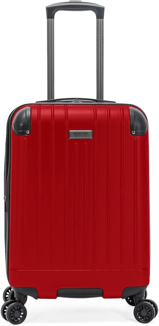 Flying Axis Collection Lightweight Hardside Expandable 8-Wheel Spinner Luggage, Cherry Red, 20-Inch Checked, 20-Inch Carry On
