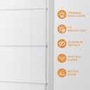 No Drill Cordless Roman Shades for Windows No Tools Roman Shades, Blinds for Indoor Windows, UV Protection (White, 27" W x 48" H)