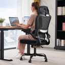 TRALT Office Chair Ergonomic Desk Chair, 330 LBS Home Mesh Office Desk Chairs with Wheels, Comfortable Gaming Chairs (Black)