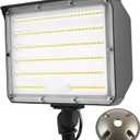Dusk to Dawn Outdoor 100W LED Flood Light with Knuckle (Plate Included), 14000LM 1000W Equiv., 100-277V 5000K,ETL Commercial LED Floodlight Fixture, Outdoor Security Lighting for Landscape,Parking Lot