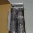 Homemory Gray Flickering Flameless Candles, Battery Operated Acrylic LED Pillar Candles with Remote Control and Timer, Halloween Decor, Set of 5