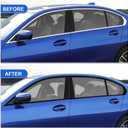 Stainless Steel Window Trim Chrome Delete for BMW G20 330i M340i 2019-2025 Black Window Trim Blackout Kit