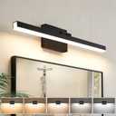 IZORRO Modern Bathroom Vanity Light 24 inch, Rotatable, 16W Dimmable Led Bathroom Light Fixture Over Mirror, Black Vanity Light Bar (5 Color Temperature)