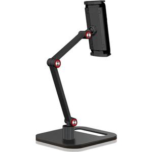 Adjustable Tablet Stand, Multi-Angle Desktop Mount Holder, 360 Swivel, 4-12.9 inch, Black