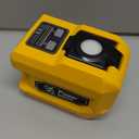 Hisecren 220W Portable Power Inverter Compatible with Dewalt 20V Battery, DC 20V to AC 110V Battery Inverter, Power Station with 400LM LED Work Light, 1 AC Outlet, 2 USB Ports &1 TypeC, Fast Charging