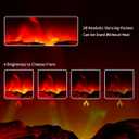 Electric Fireplace Heater 22 in Freestanding Fireplace Stove Infrared Fireplace RealSmart with 3D Flame Effect Remote Control, Timer, Overheating Protection Heater for Indoor Use Black