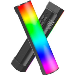 PULUZ Magnetic Handheld Light Wand, Full Color RGB Light Stick, LED Fill Light with 2000mAh Rechargeable Battery, 2500-9000K Dimmable Camera Tube Light for Studio Photography TikTok YouTube Vlog, 17cm (6.7 inches)