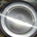 U-QE 200 Pcs Clear and Black Plastic Plates - Black Plates Disposable for Party - Include 100 Dinner 10'' & 100 Dessert 7''(Heavyweight)